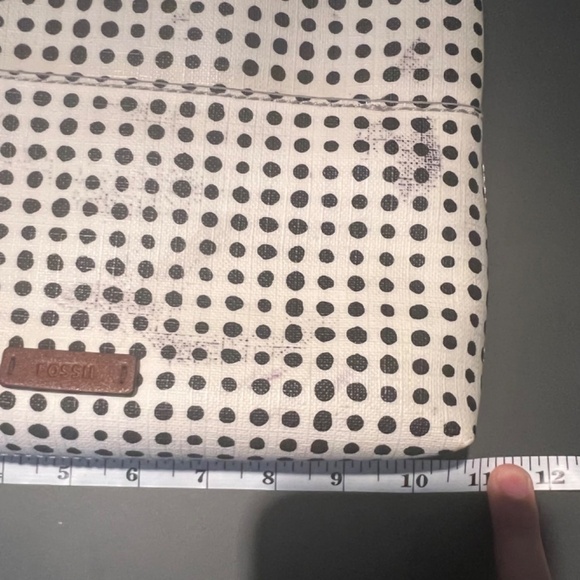 Fossil crossbody bag white with dots - Picture 5 of 7